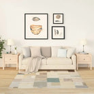 Bijzettafel van massief grenenhout voor praktische en stijlvolle opbergruimte - Naturel / 50 x 50 x 49 cm / 2