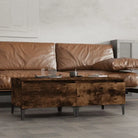 Bijzettafels met bewerkt hout voor een industriële woonkamerstijl - Gerookt eiken / 2 - Bijzettafels