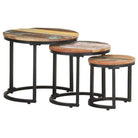 Bijzettafels van massief gerecycled hout met industriële charme - 3 / massief gerecycled hout - Bijzettafels