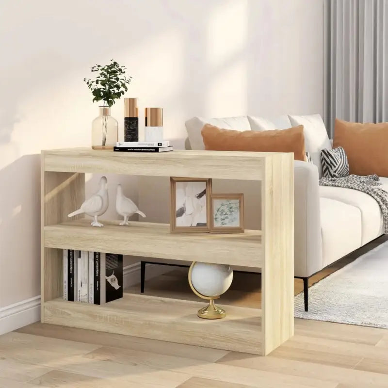 Boekenkast met Kamerscherm Gebruikt voor Decoratie en Opbergruimte - Sonoma eiken / 1 - Boekenkasten