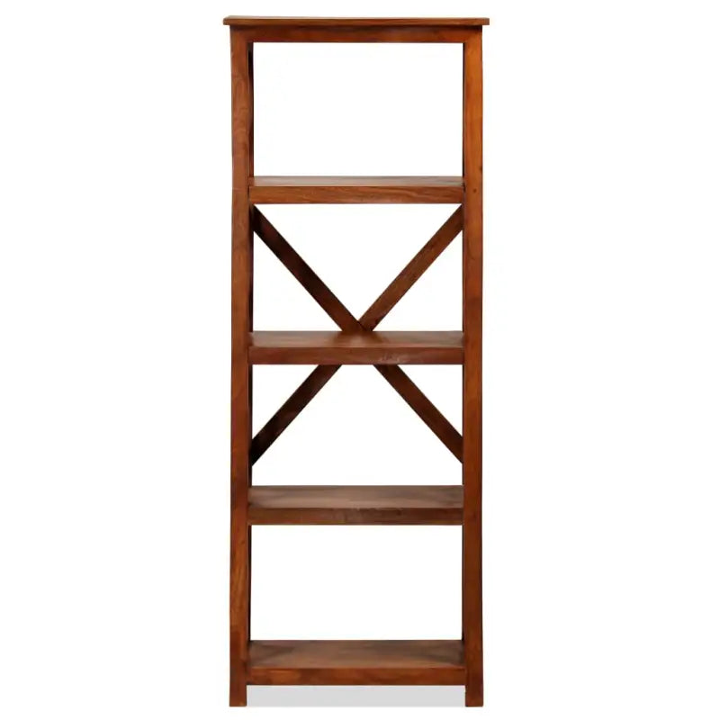 Boekenkast van massief acaciahout met honingkleurige afwerking - 60 x 30 x 160 cm / 1 - Boekenkasten