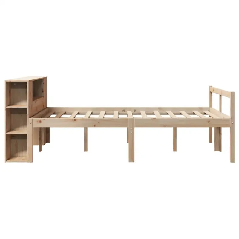 Boekenkastbed in massief grenenhout met ideale totale afmetingen - Bedden & bedframes