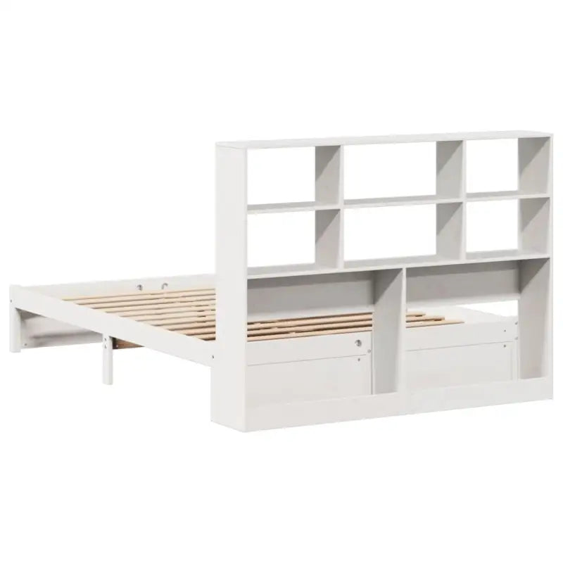 Boekenkastbed van massief Grenenhout met grote totale afmetingen - Bedden & bedframes