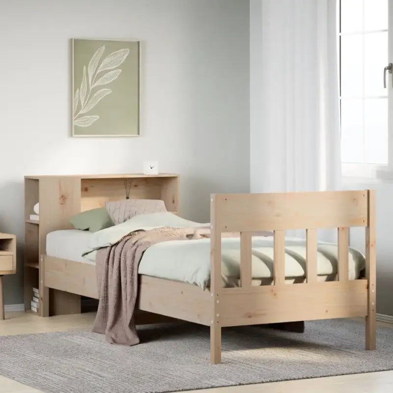 Boekenkastbed van massief grenenhout met ideale totale afmetingen - Bedden & bedframes