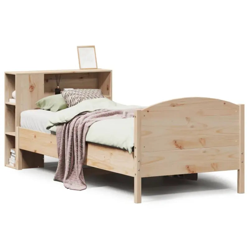 Boekenkastbed van massief grenenhout met ideale totale afmetingen - Bedden & bedframes