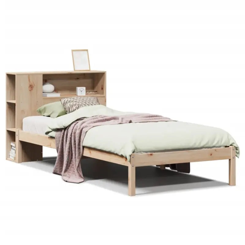 Boekenkastbed van massief grenenhout met optimale totale afmetingen - Bedden & bedframes