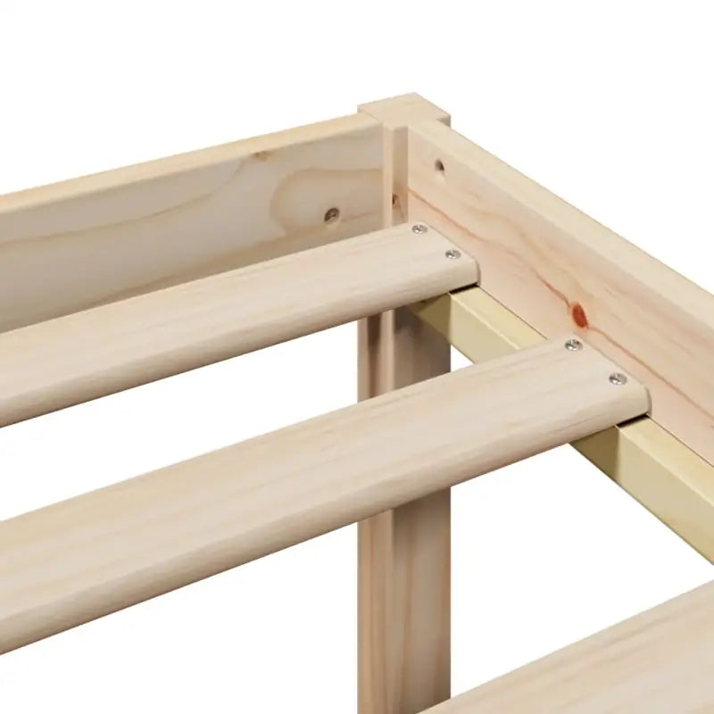 Boekenkastbed van massief grenenhout met optimale totale afmetingen - Bedden & bedframes