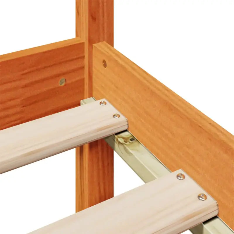 Boekenkastbed van massief grenenhout met optimale totale afmetingen - Bedden & bedframes