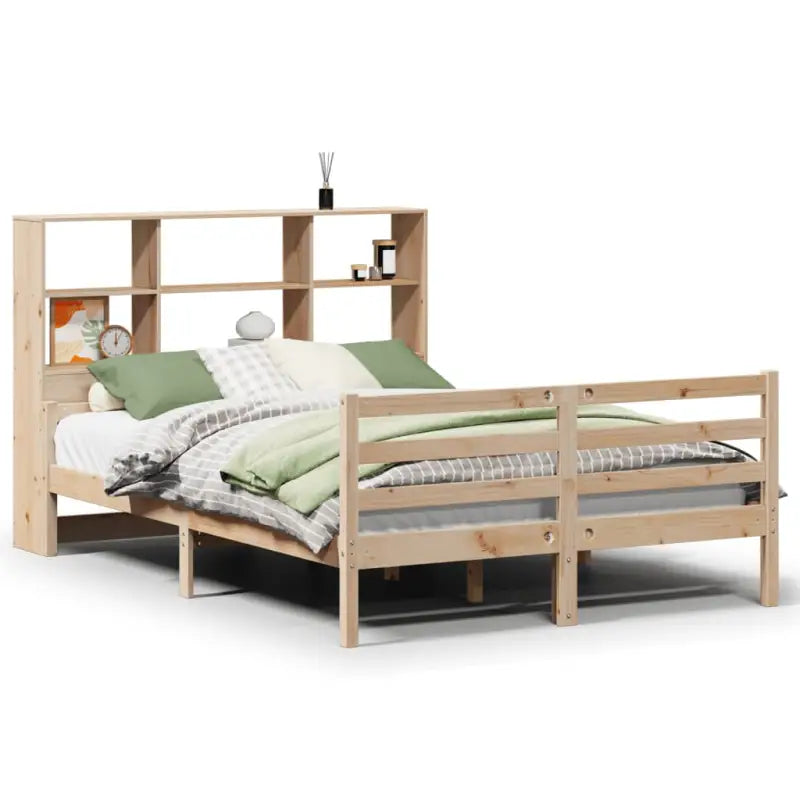Boekenkastbed van massief grenenhout met ruime totale afmetingen - Bedden & bedframes
