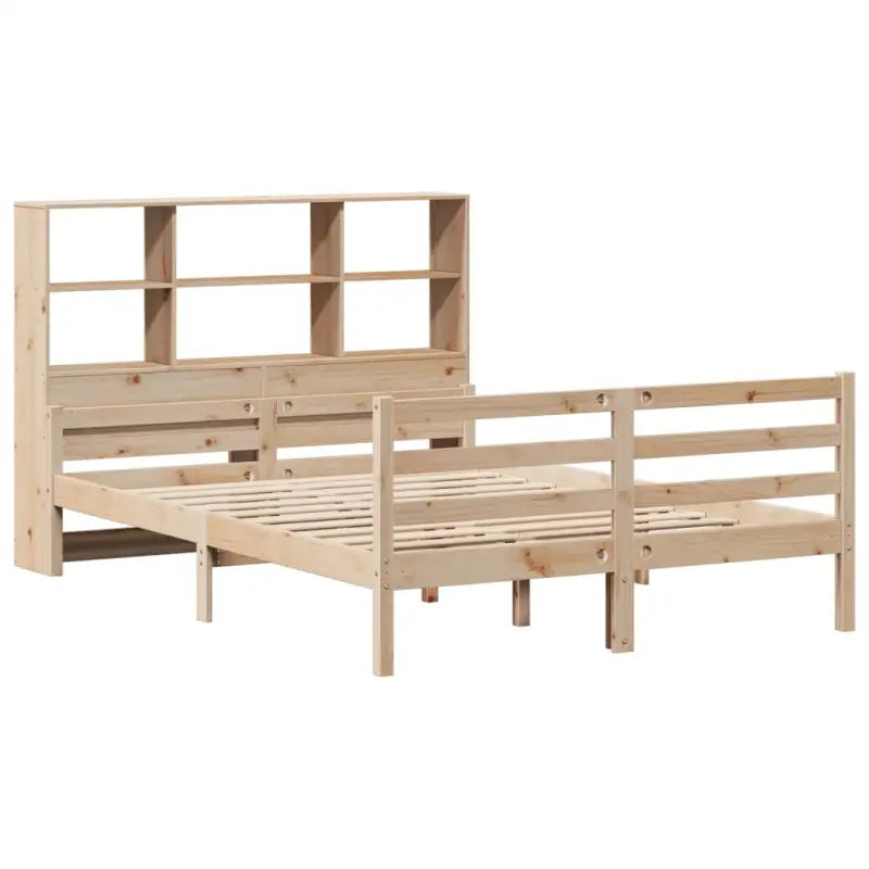 Boekenkastbed van massief grenenhout met ruime totale afmetingen - Bedden & bedframes