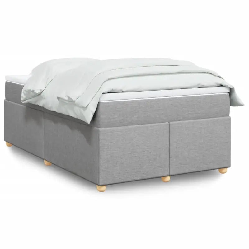 Boxspring met ademend vermogen en duurzaam zwart materiaal - Lichtgrijs / 120 x 200 cm - Bedden & bedframes