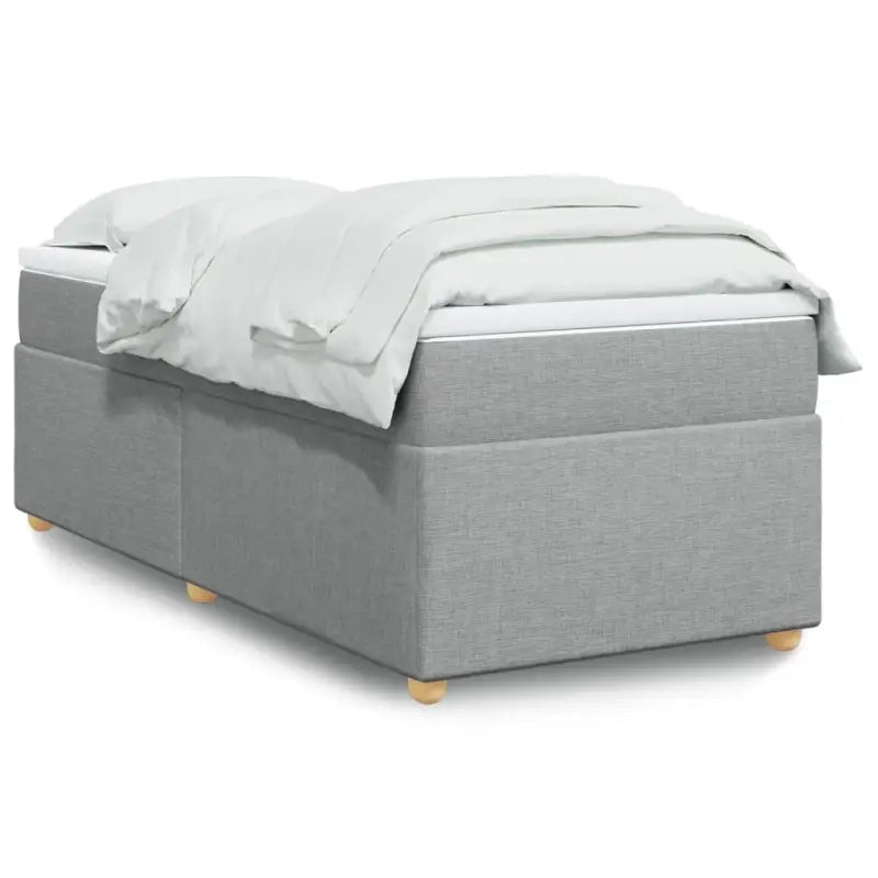 Boxspring met ademend vermogen en duurzaam zwart materiaal - Lichtgrijs / 100 x 200 cm - Bedden & bedframes