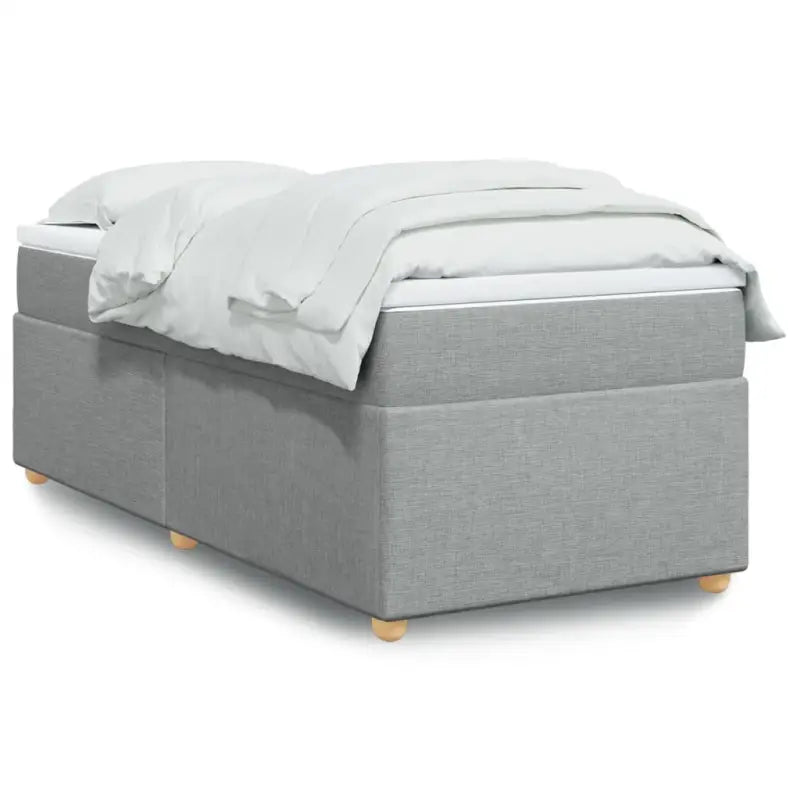 Boxspring met ademend vermogen en duurzaam zwart materiaal - Lichtgrijs / 80 x 200 cm - Bedden & bedframes