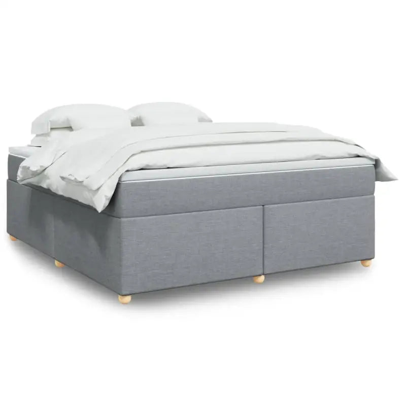 Boxspring met ademend vermogen en duurzaam zwart materiaal - Lichtgrijs / 180 x 200 cm - Bedden & bedframes