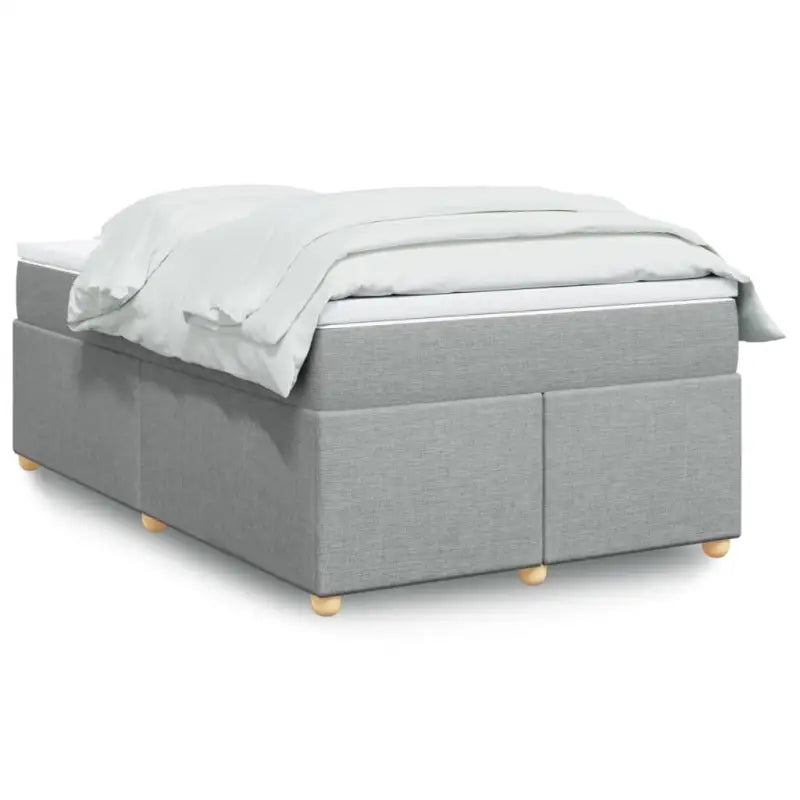 Boxspring met ademend vermogen en duurzaam zwart materiaal - Lichtgrijs / 120 x 190 cm - Bedden & bedframes