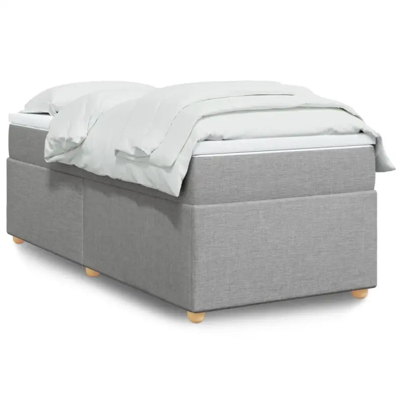 Boxspring met ademend vermogen en duurzaam zwart materiaal - Lichtgrijs / 90 x 200 cm - Bedden & bedframes