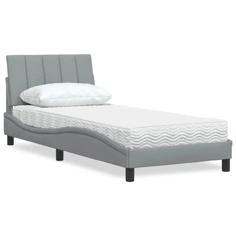 Boxspring nodig slaapcomfort met ademend vermogen en hanko montage vereist - Lichtgrijs / 80 x 200 cm - Bedden &