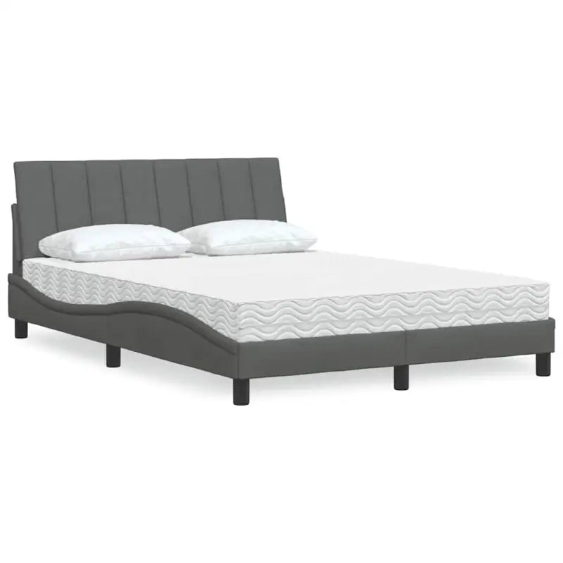Boxspring nodig slaapcomfort met ademend vermogen en hanko montage vereist - Donkergrijs / 140 x 190 cm - Bedden &