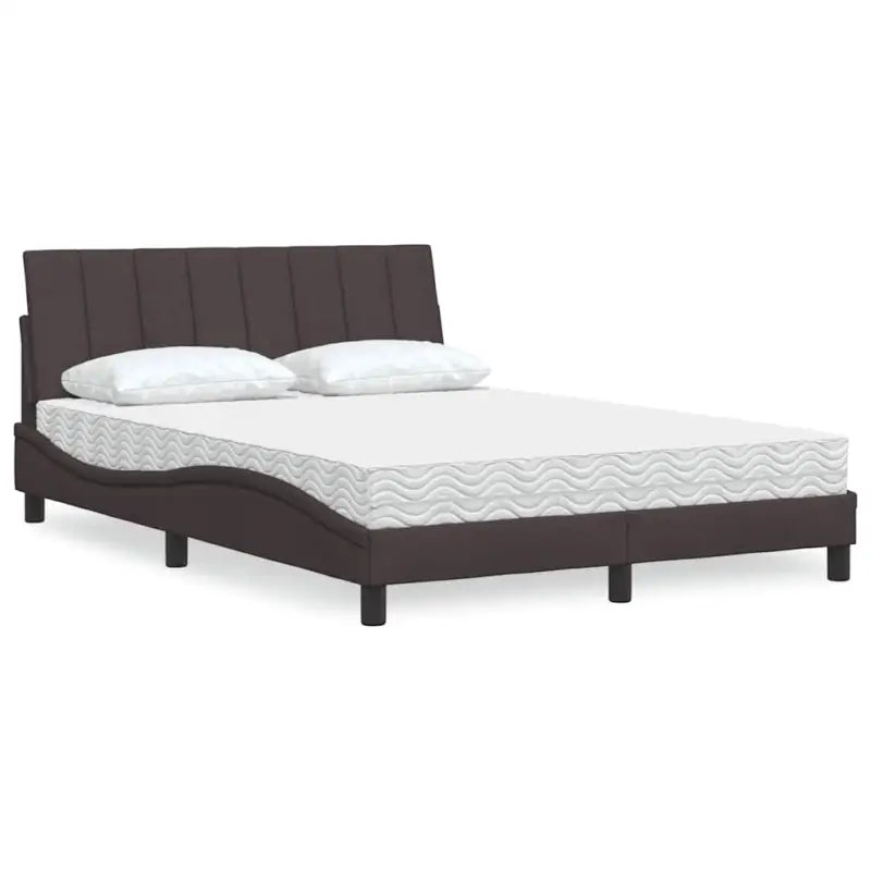 Boxspring nodig slaapcomfort met ademend vermogen en hanko montage vereist - Donkerbruin / 140 x 190 cm - Bedden &