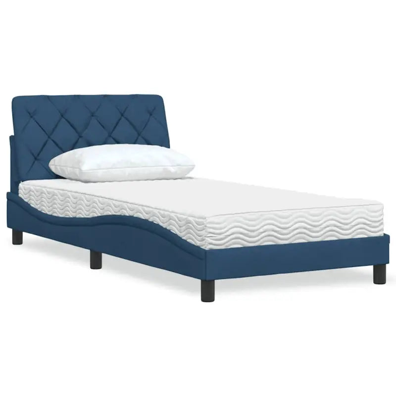 Boxspring nodig voor optimaal slaapcomfort met ademend vermogen - Blauw / 100 x 200 cm - Bedden & bedframes