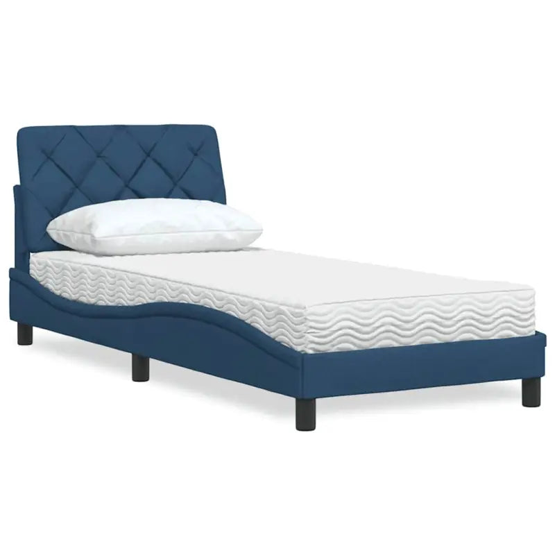 Boxspring nodig voor optimaal slaapcomfort met ademend vermogen - Blauw / 90 x 190 cm - Bedden & bedframes