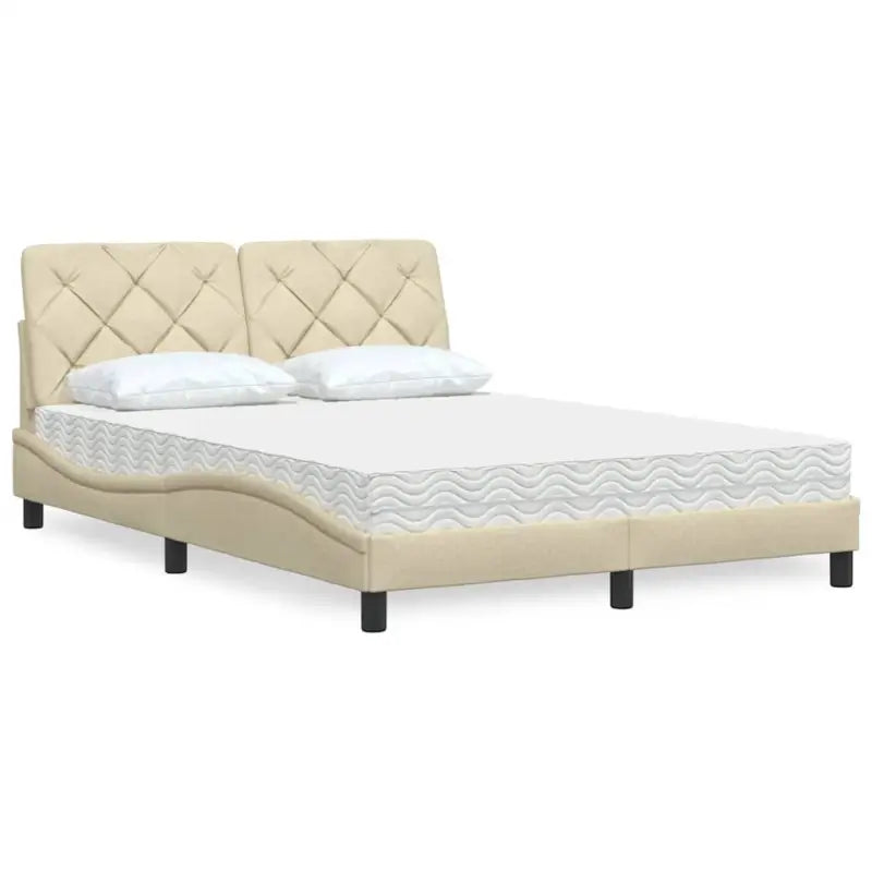 Boxspring nodig voor optimaal slaapcomfort met ademend vermogen - Crème / 120 x 200 cm - Bedden & bedframes