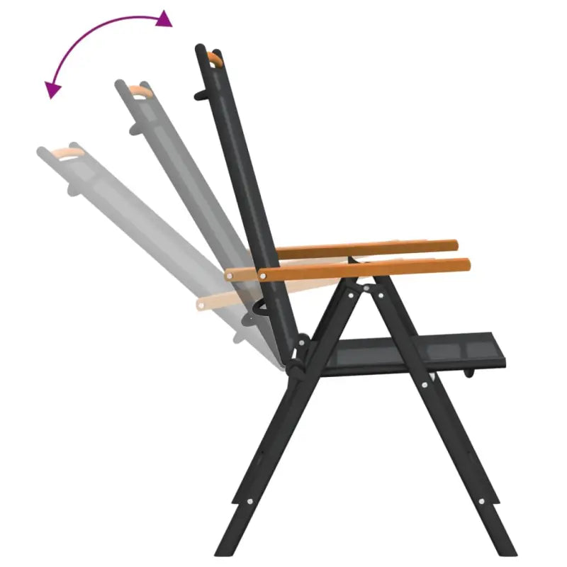 Bruin materiaal tuinset met gepoedercoat aluminium voor terras en tuin - Tuinsets