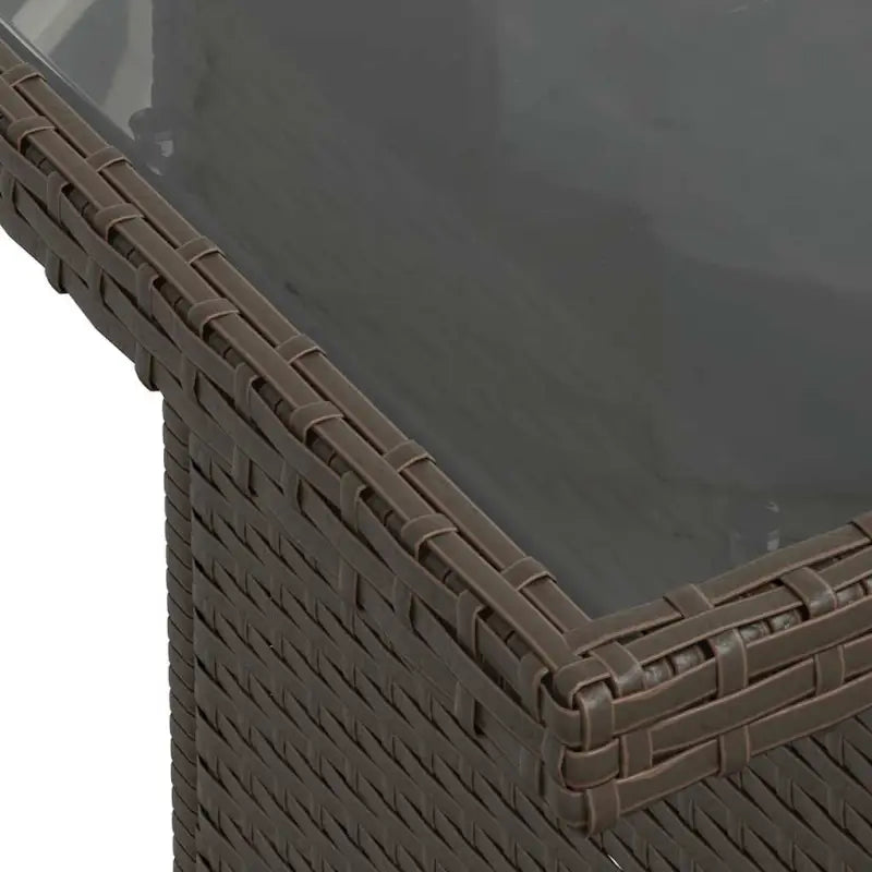 Bruine loungeset met gepoedercoat staal en waterdichte tas voor buiten - Bruin / met opbergruimte - Tuinsets