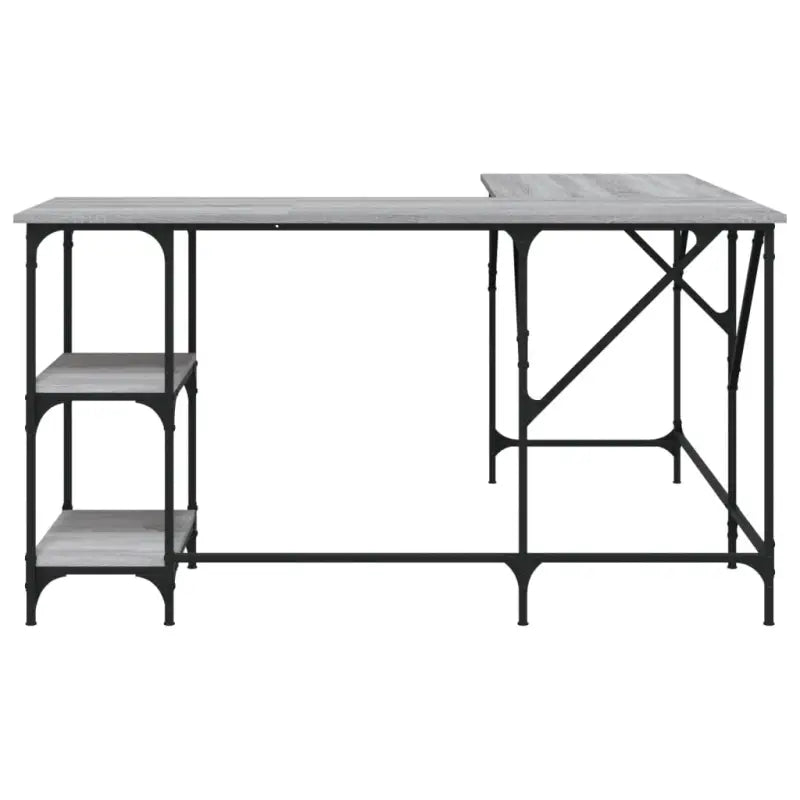 Bureau met bewerkt hout en L-vormig ontwerp voor je woonruimte - Bureaus