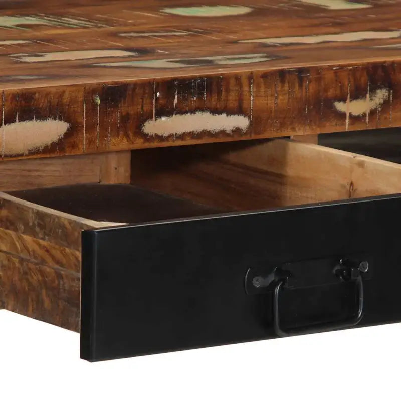 Bureau van massief gerecycled hout met veel opbergruimte en duurzame constructie - massief gerecycled hout - Bureaus