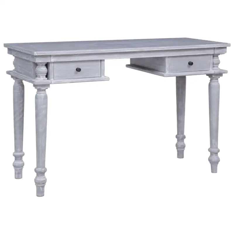 Bureau van massief mahoniehout met greywash afwerking voor een stijlvolle uitstraling - Bureaus