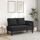 Chaise longue met fluwelen stof en comfortabele afmetingen kussen - Zwart / 1 - Chaises longues