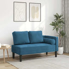 Chaise longue met fluwelen stof en comfortabele afmetingen kussen - Blauw / 1 - Chaises longues