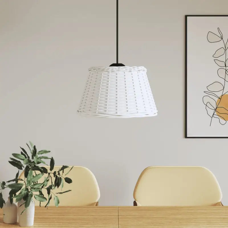 Charmante plafondlampenkap met houder gat voor stijlvolle verlichting - Wit / Ø 50 x 30 cm - Lampenkappen