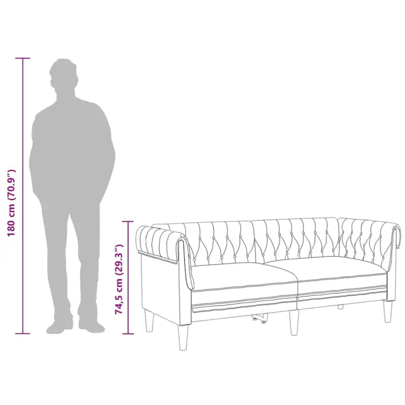 Chesterfield 2-zitsbank voor gezelligheid en ontspanning - Banken