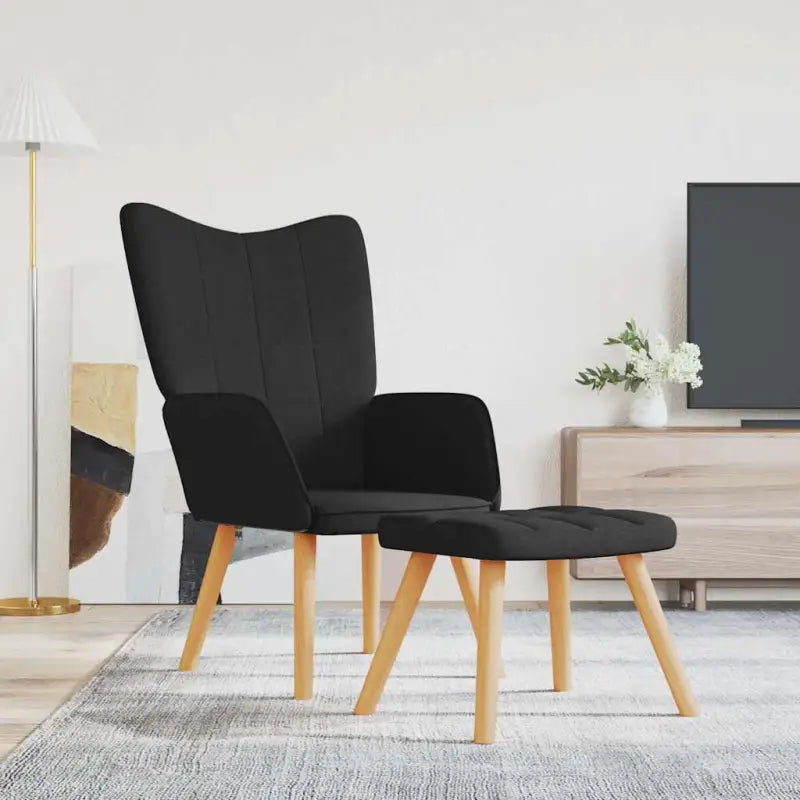 Chique en elegante relaxfauteuil met modern ontwerp - Zwart / 1 / Met voetensteun - Fauteuils & Relaxfauteuils