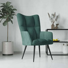 Chique en modern relaxfauteuil met blokpatroon - Donkergroen / 1 / Zonder voetensteun - Fauteuils & Relaxfauteuils