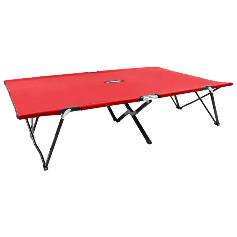 Comfortabel inklapbaar kampeerbed met 600d polyester stof - Rood / 1 - Ligstoelen