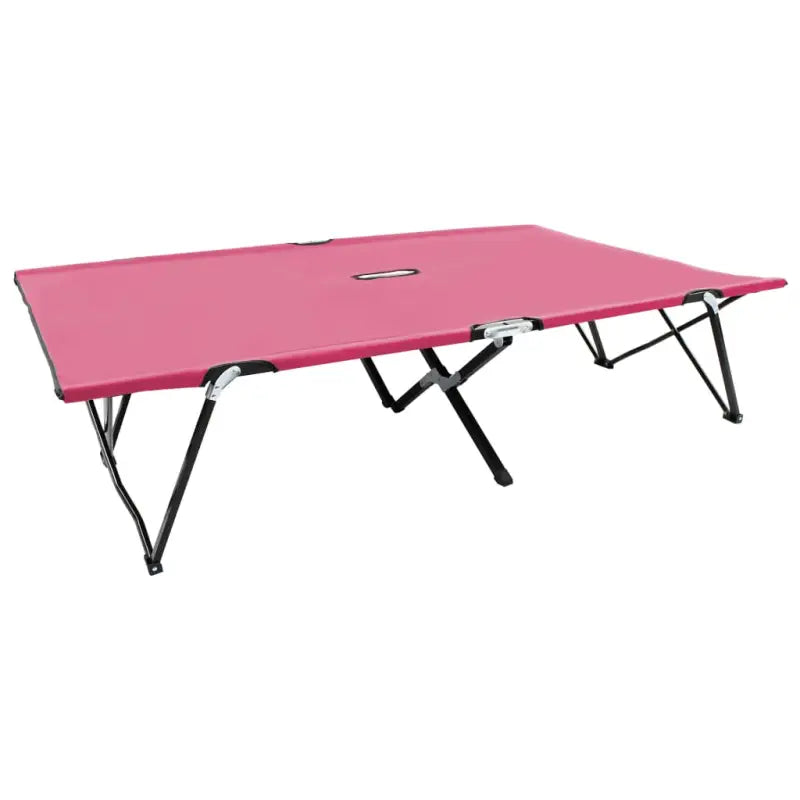 Comfortabel inklapbaar kampeerbed met 600d polyester stof - Roze / 1 - Ligstoelen