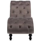 Comfortabele chaise longue met zachte fluwelen bekleding voor thuis - Chaises longues