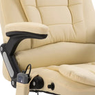 Comfortabele ergonomische bureaustoel met hoge rug en luxe ontwerp - Crème / 1 - Bureaustoelen