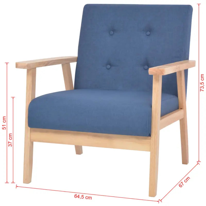 Comfortabele fauteuil met houten frame voor ontspanning en lezen - Fauteuils & Relaxfauteuils