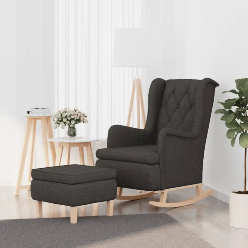 Comfortabele fauteuil met voetenbank voor ontspanning - Donkergrijs / 1 / Met voetensteun - Fauteuils & Relaxfauteuils