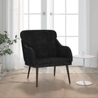 Comfortabele fluweel relaxfauteuil voor ontspanning na een drukke dag - Zwart / 1 - Fauteuils & Relaxfauteuils