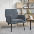Comfortabele fluwelen relaxfauteuil voor ultiem ontspanning Gevoel - Donkergrijs / 1 - Fauteuils & Relaxfauteuils