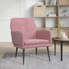 Comfortabele fluwelen relaxfauteuil voor ultiem ontspanning Gevoel - Roze / 1 - Fauteuils & Relaxfauteuils