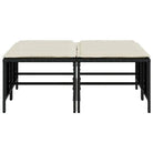 Comfortabele tuinpoefs met poly rattan en wasbare hoes - Tuinpoefs