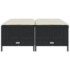 Comfortabele tuinpoefs met poly rattan en wasbare hoes - Tuinpoefs