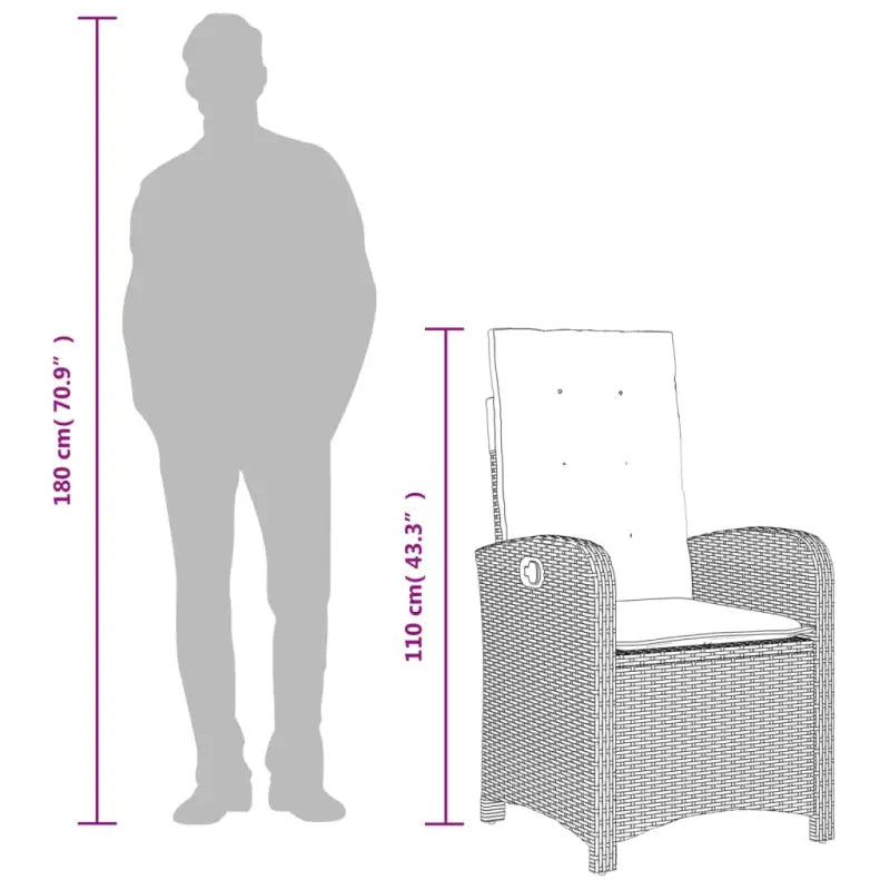 Comfortabele tuinset met poly rattan en gemakkelijk schoon te maken - Tuinsets