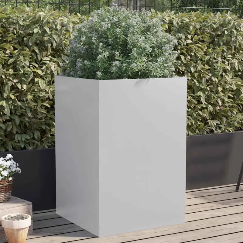 Cortenstalen plantenbakken voor tuin balkon en terras - Gegalvaniseerd staal/Grijs / 52 x 48 x 75 cm / 1 - Bloempotten